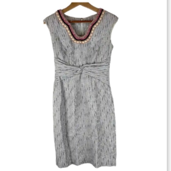 Kay Unger gray and white‎ mingled dress - Picture 4 of 12